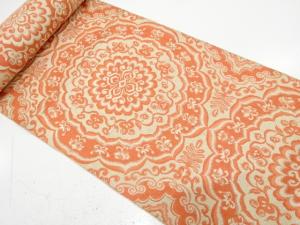 アンティーク　華紋織り出し　八寸帯地反物